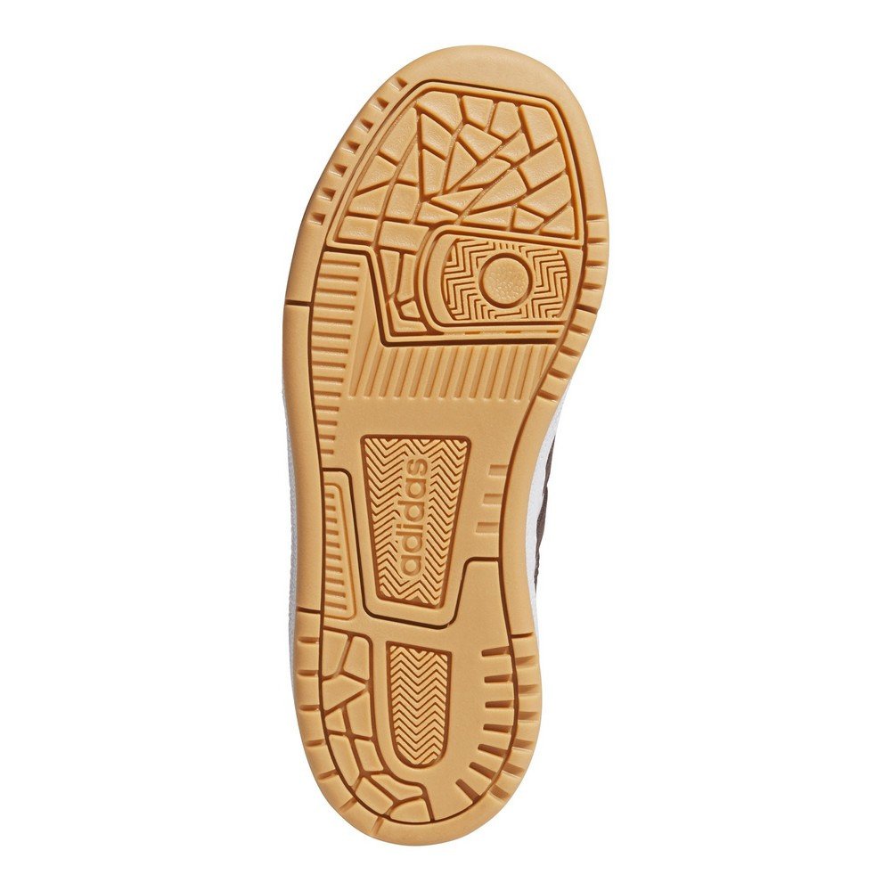 ジュニアスポーツシューズ ベルクロ ベルト付き スニーカー ラピッド コートシューズ ホワイト ブラウン NSB09-JS4763 ランニング シューズ 3