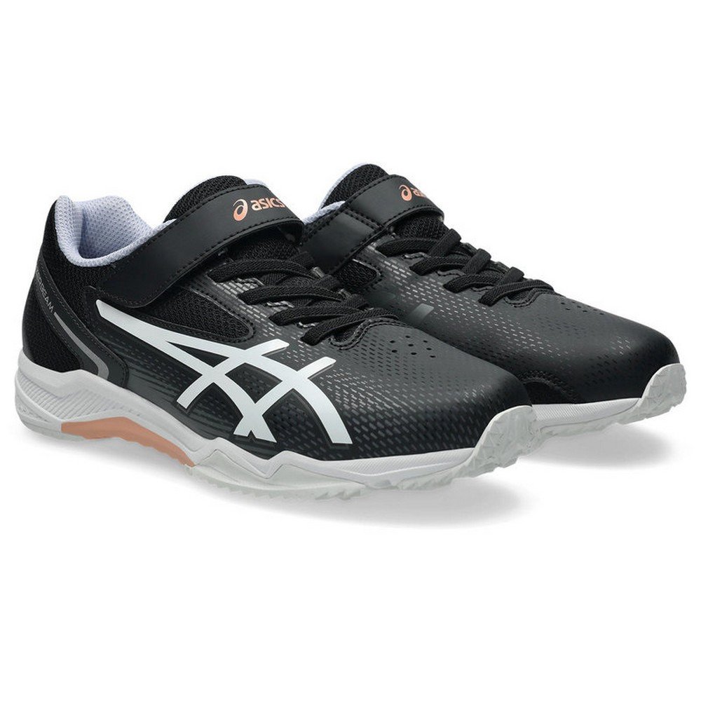 asics ベルクロ式 野球用シューズ 黒 アシックス（ASICS）（キッズ）ジュニアスポーツシューズ ベルクロ