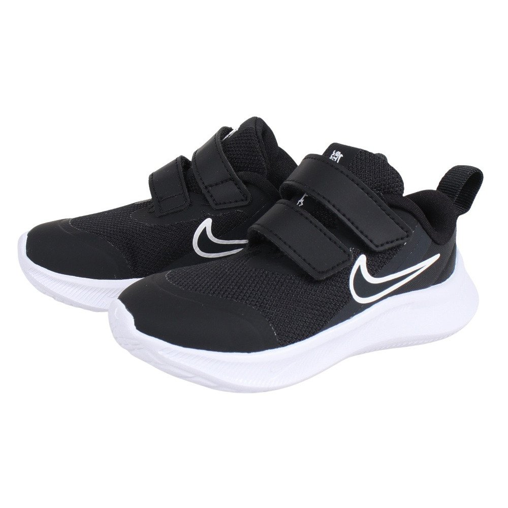 ナイキ ナイキ Nike キッズ ベビー ジュニア スニーカー マジックテープ 黒 スター ランナー 3 Tdv ブラック Da2778 003 運動靴 通園 ベルト付き 子供靴 スポーツ用品はスーパースポーツゼビオ