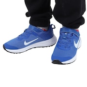 ナイキ（NIKE）（キッズ）レボリューション 6 NN PSV ロイヤル ブルー 青 DD1095-411 ジュニア スポーツシューズ マジックテープ スニーカー 運動靴 子供