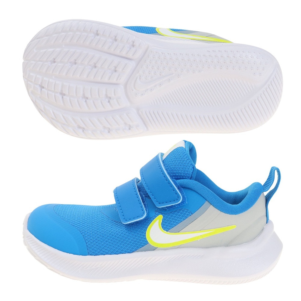 ナイキ（NIKE）（キッズ）ベビー ジュニア スニーカー 青 スター