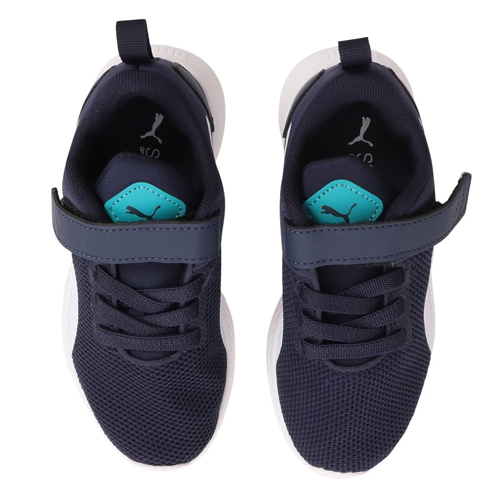 プーマ（PUMA）（キッズ）ジュニア スニーカー マジックテープ 紺 19292934 フライヤー ランナー V PS ネイビー ランニングシューズ