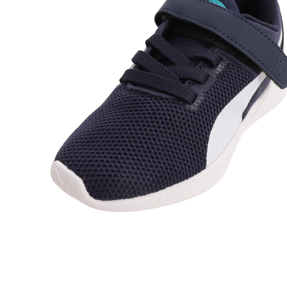 プーマ（PUMA）（キッズ）ジュニア スニーカー マジックテープ 紺 19292934 フライヤー ランナー V PS ネイビー ランニングシューズ