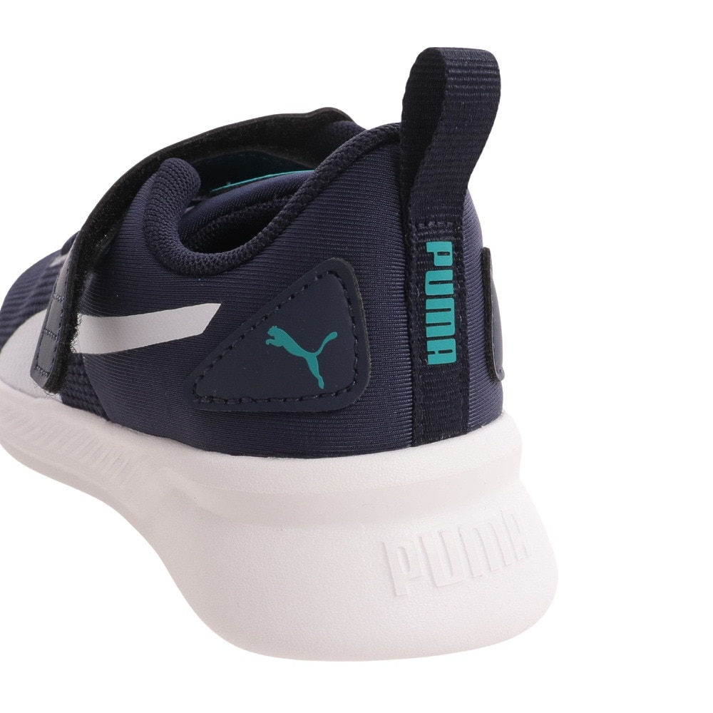 プーマ（PUMA）（キッズ）ジュニア スニーカー マジックテープ 紺 19292934 フライヤー ランナー V PS ネイビー ランニングシューズ