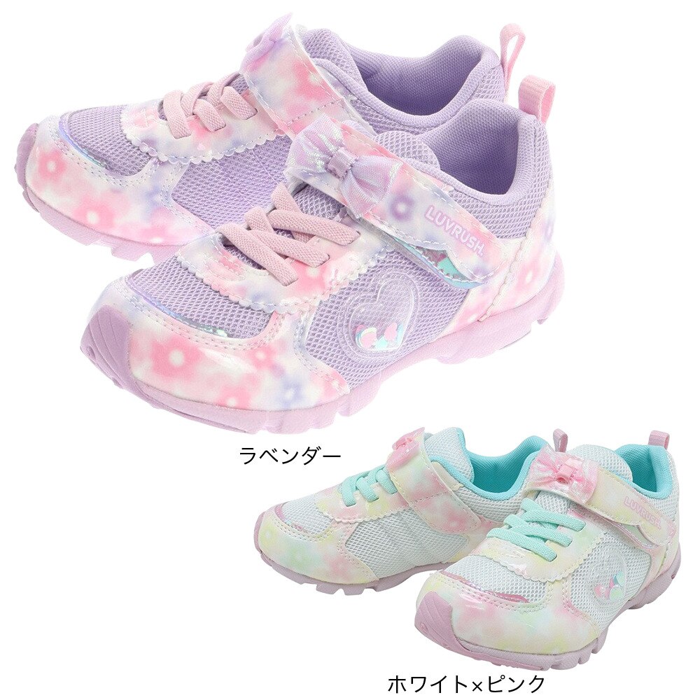 ムーンスター（MoonStar）（キッズ）ラブラッシュ LV 1101 マルチ 12296171 22FW ジュニア スポーツシューズ ベルクロ ベルト付き 運動靴 子供 スニーカー