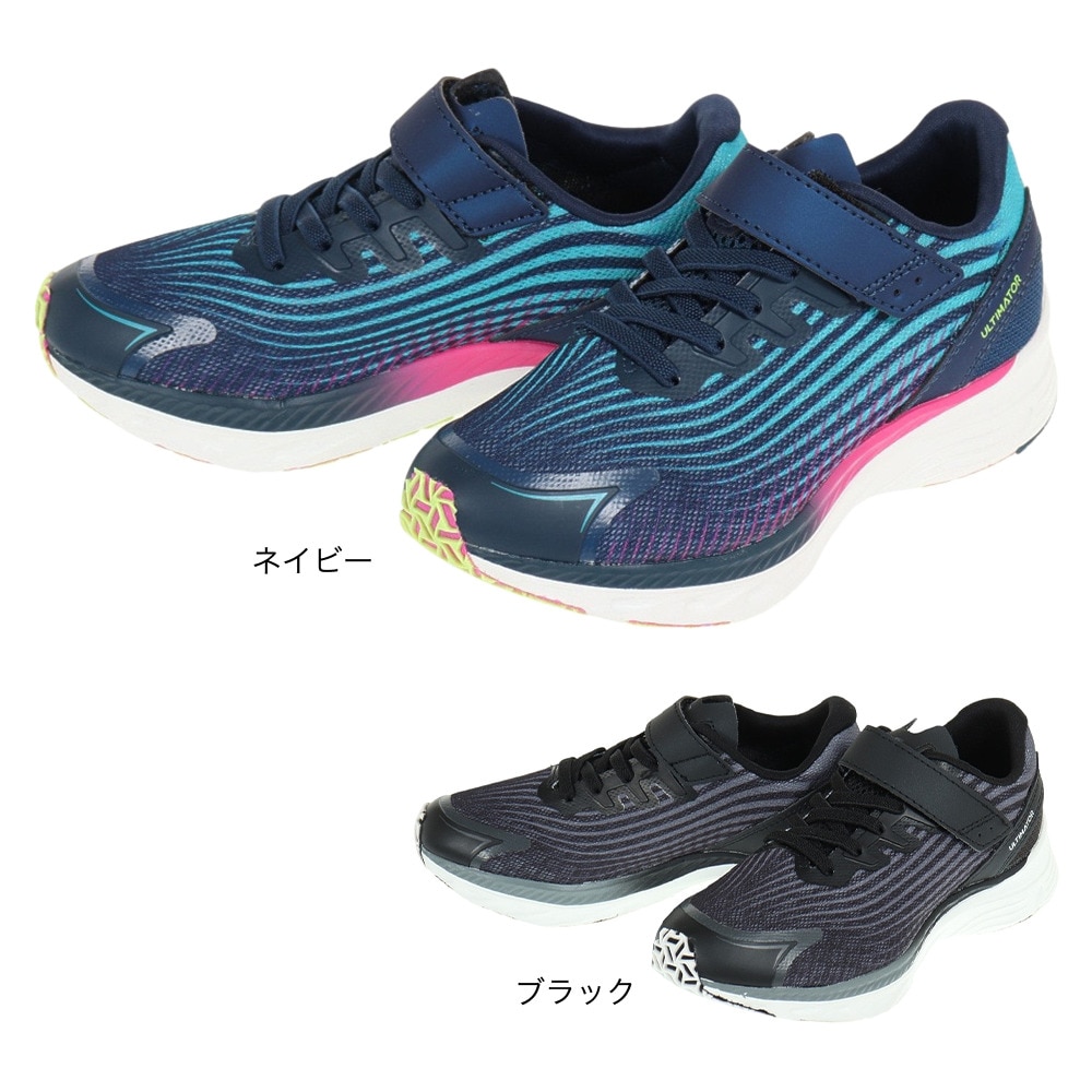 ムーンスター（MoonStar）（キッズ）ジュニア スポーツ シューズ UL 1117 3E アルティメイター ブラック 12296706 23SS ベルクロ スニーカー