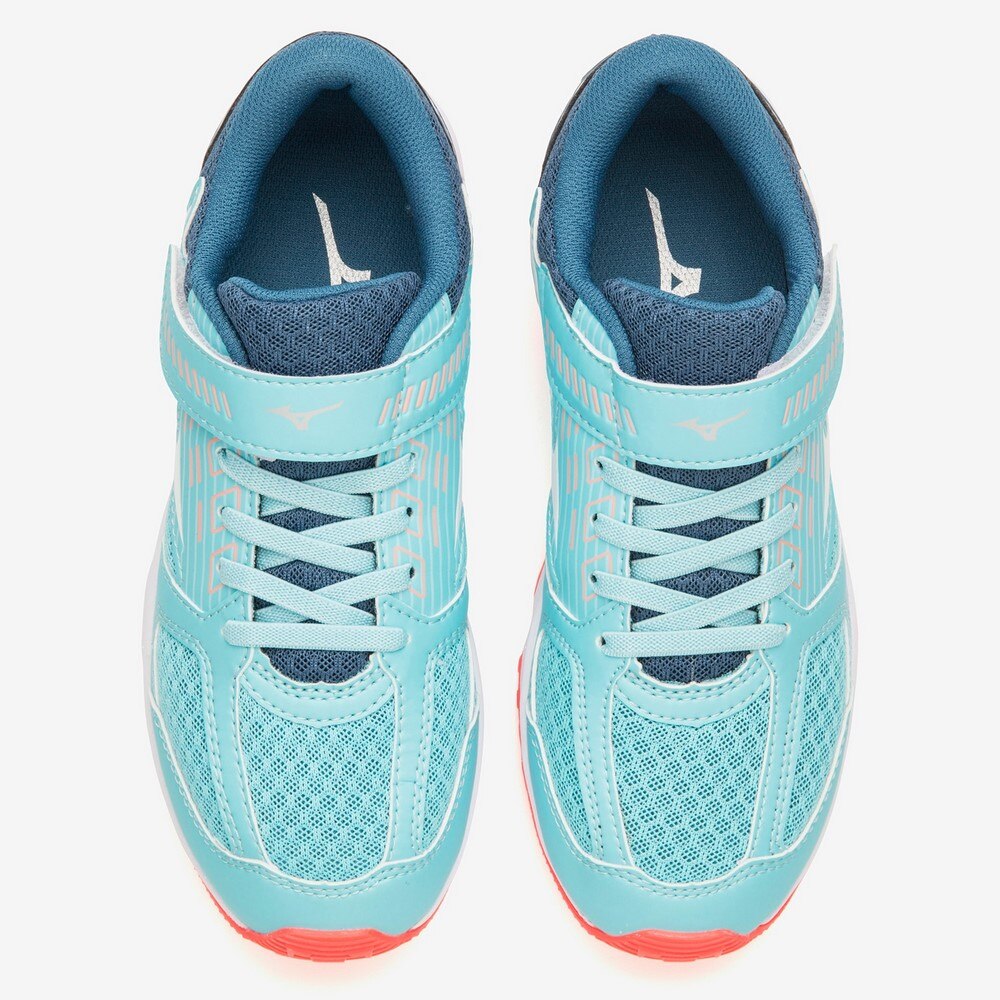 ミズノ（MIZUNO）（キッズ）ジュニアスポーツシューズ スピードスタッズ 3 ブルー ホワイト K1GC224051 スニーカー ベルクロ ベルト付き 運動会 登校