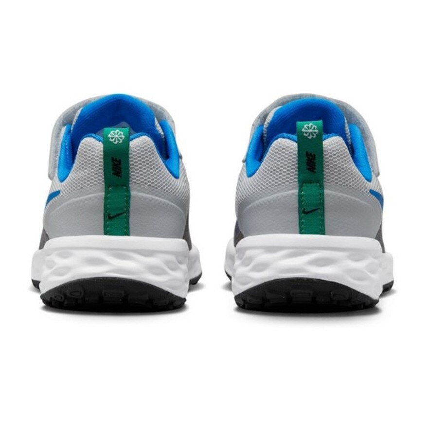 ナイキ（NIKE）（キッズ）ジュニア スポーツ シューズ レボリューション 6 グレー DD1095-008 スニーカー ベルクロ ベルト付き カジュアル 登校 運動