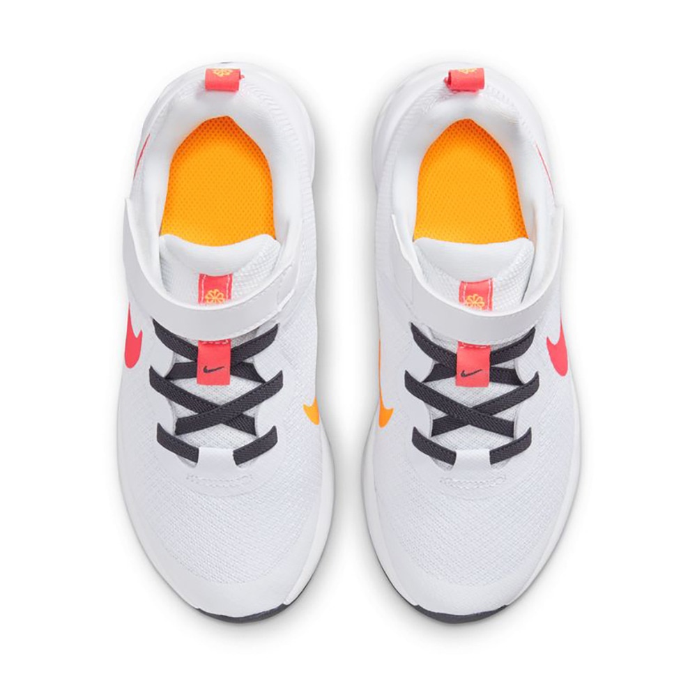 ナイキ（NIKE）（キッズ）ジュニア スポーツ シューズ レボリューション6 NN PSV ホワイト ピンク DD1095-101 スニーカー ベルクロ ベルト付き 登校 登園 