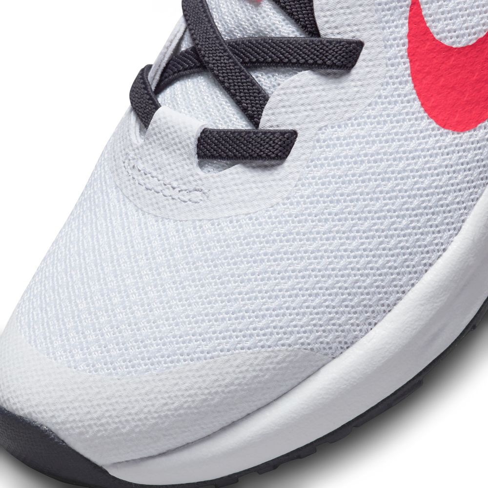 ナイキ（NIKE）（キッズ）ジュニア スポーツ シューズ レボリューション6 NN PSV ホワイト ピンク DD1095-101 スニーカー ベルクロ ベルト付き 登校 登園 