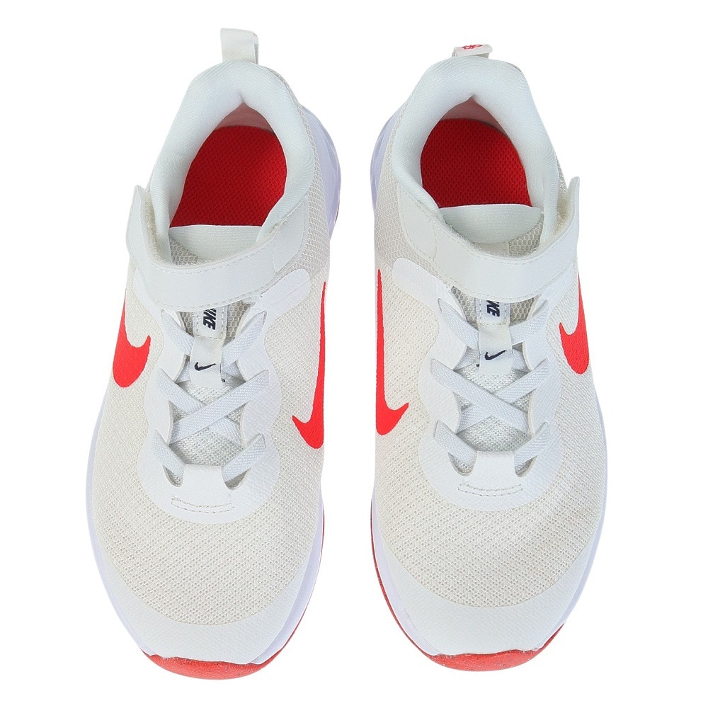 ナイキ（NIKE）（キッズ）ジュニア スポーツ シューズ レボリューション6 ホワイト DD1095-102 スニーカー 軽量 通気性 面ファスナー クッション性 部活
