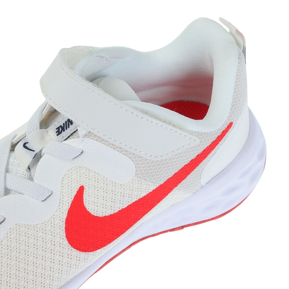 ナイキ（NIKE）（キッズ）ジュニア スポーツ シューズ レボリューション6 ホワイト DD1095-102 スニーカー 軽量 通気性 面ファスナー クッション性 部活