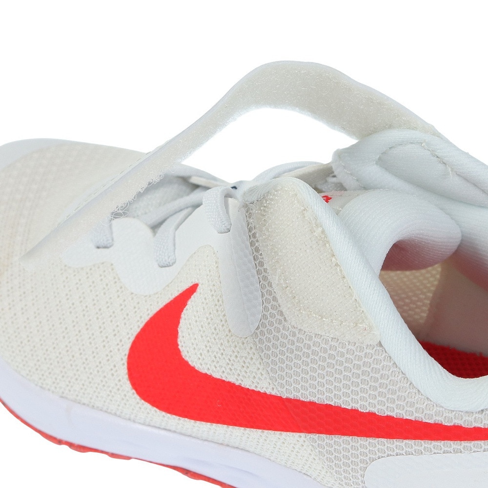 ナイキ（NIKE）（キッズ）ジュニア スポーツ シューズ レボリューション6 ホワイト DD1095-102 スニーカー 軽量 通気性 面ファスナー クッション性 部活