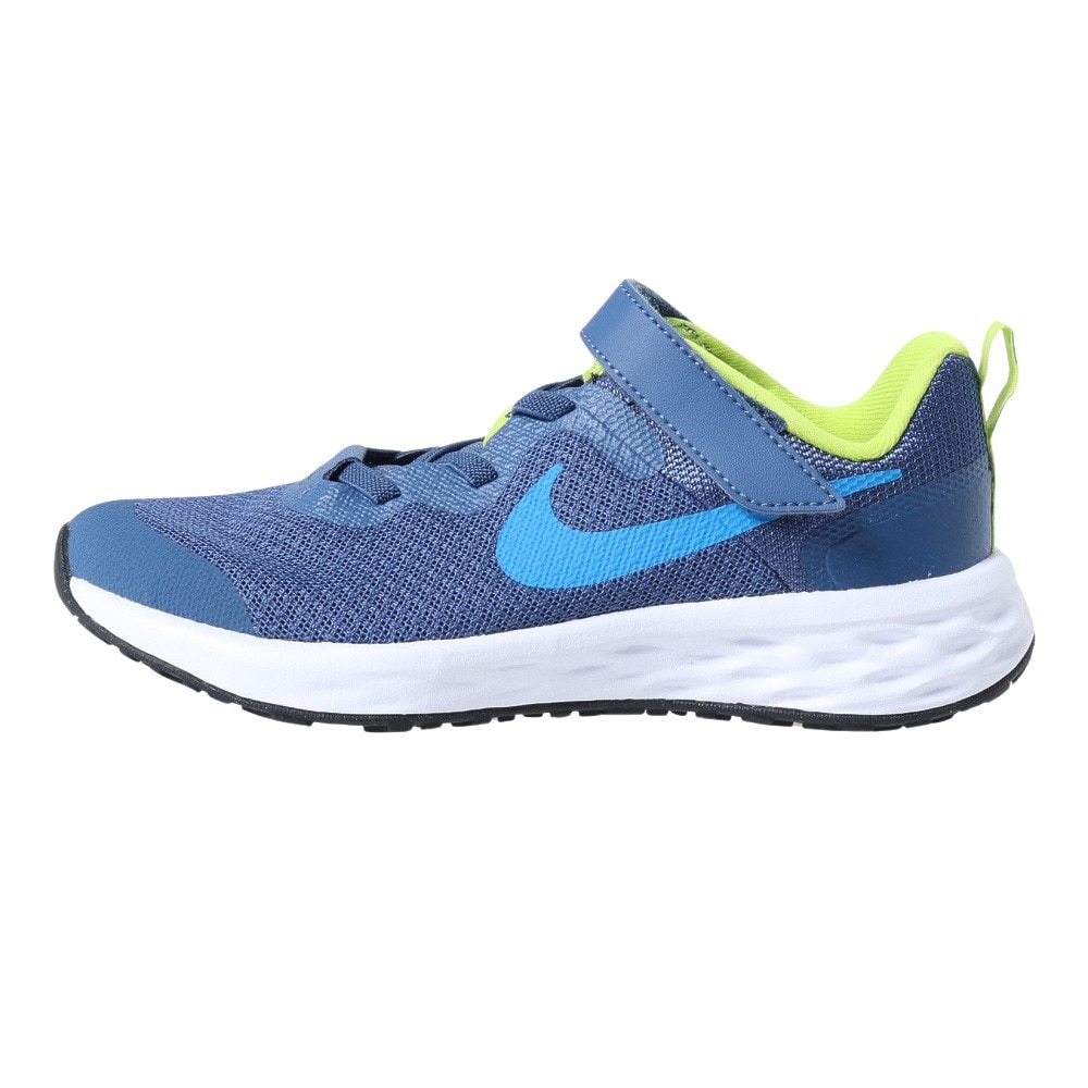 ナイキ（NIKE）（キッズ）ジュニア スポーツ シューズ レボリューション6 NN PSV ネイビー DD1095-401 スニーカー ベルクロ ベルト付き 軽量 通気性 運動会