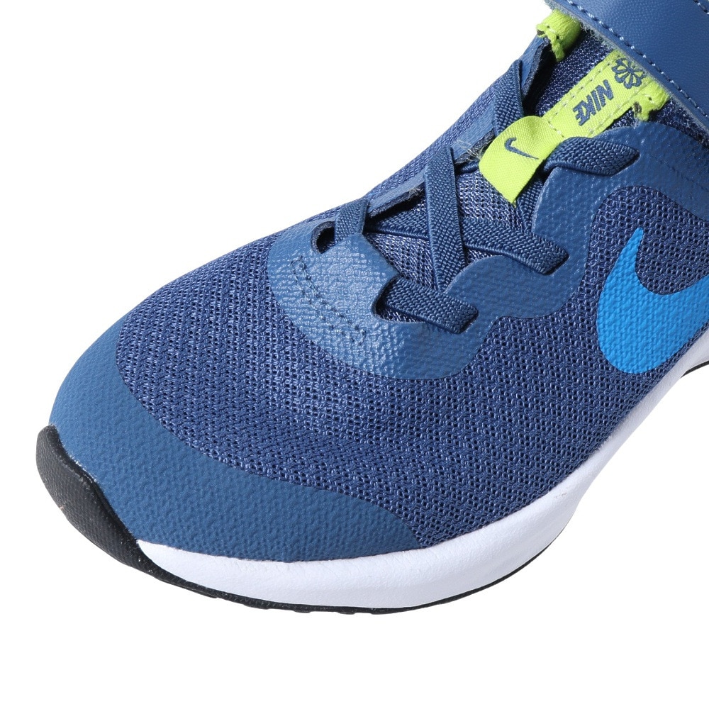 ナイキ（NIKE）（キッズ）ジュニア スポーツ シューズ レボリューション6 NN PSV ネイビー DD1095-401 スニーカー ベルクロ ベルト付き 軽量 通気性 運動会