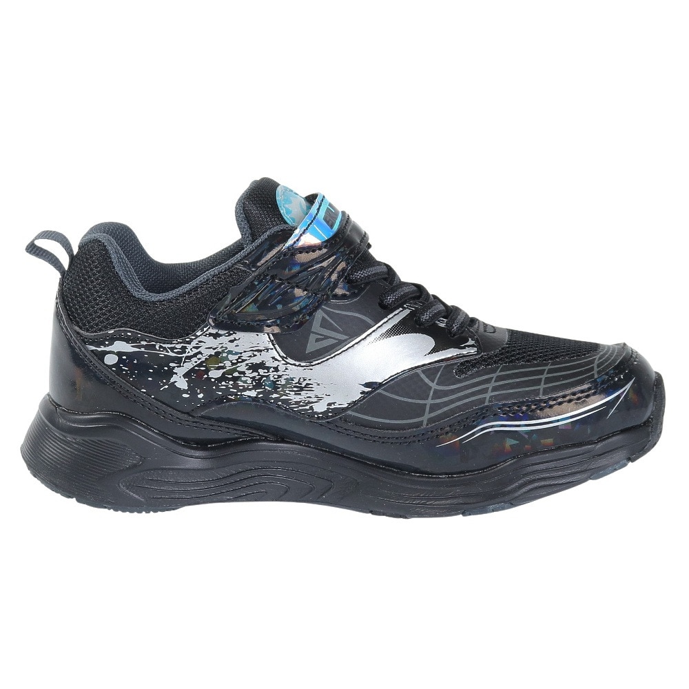 ムーンスター（MoonStar）（キッズ）ジュニア スポーツシューズ スキルシューター SK 0025 ブラック 12296616 23FW ベルクロ ベルト付き 抗菌防臭 防水 耐久性