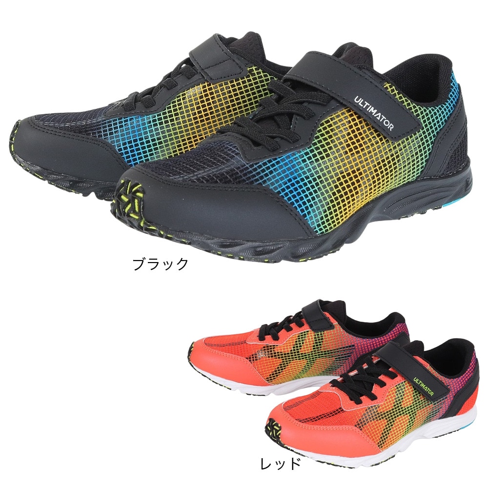 ムーンスター（MoonStar）（キッズ）ジュニアスポーツシューズ ベルクロ ベルト付き スニーカー UL1151 レッド 12297442