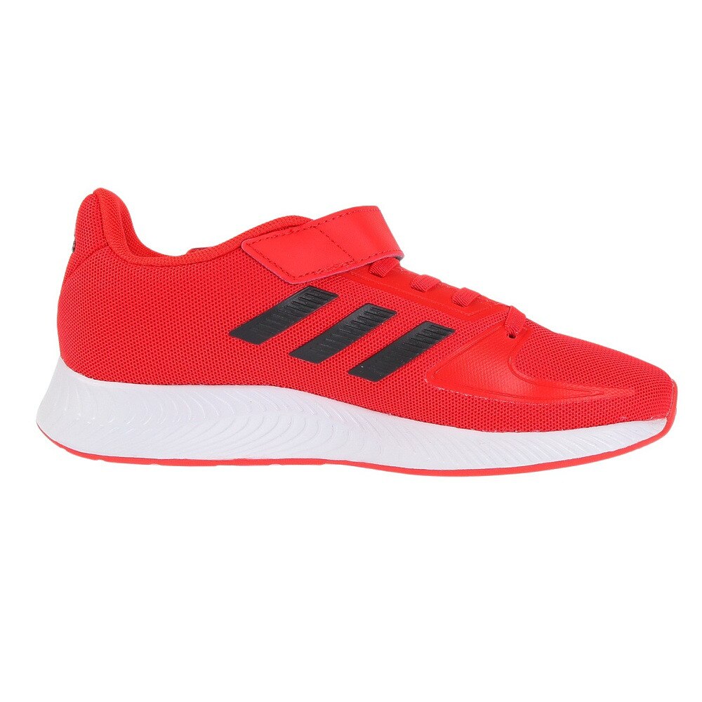 アディダス（adidas）（キッズ）ジュニアスポーツシューズ ランファルコン 2.0 レッド FZ5614 スニーカー ベルクロ ベルト付き 耐久性 通気性 登校