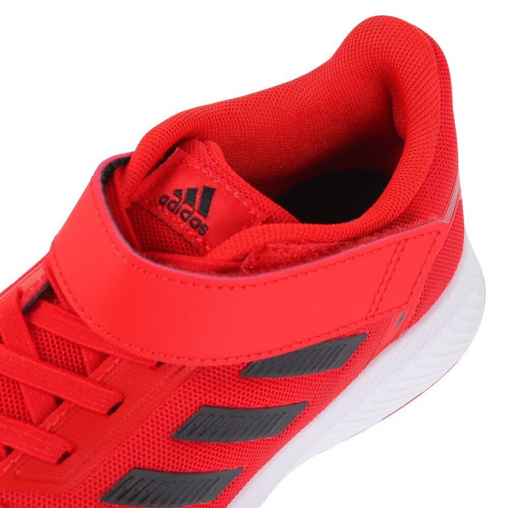 アディダス（adidas）（キッズ）ジュニアスポーツシューズ ランファルコン 2.0 レッド FZ5614 スニーカー ベルクロ ベルト付き 耐久性 通気性 登校