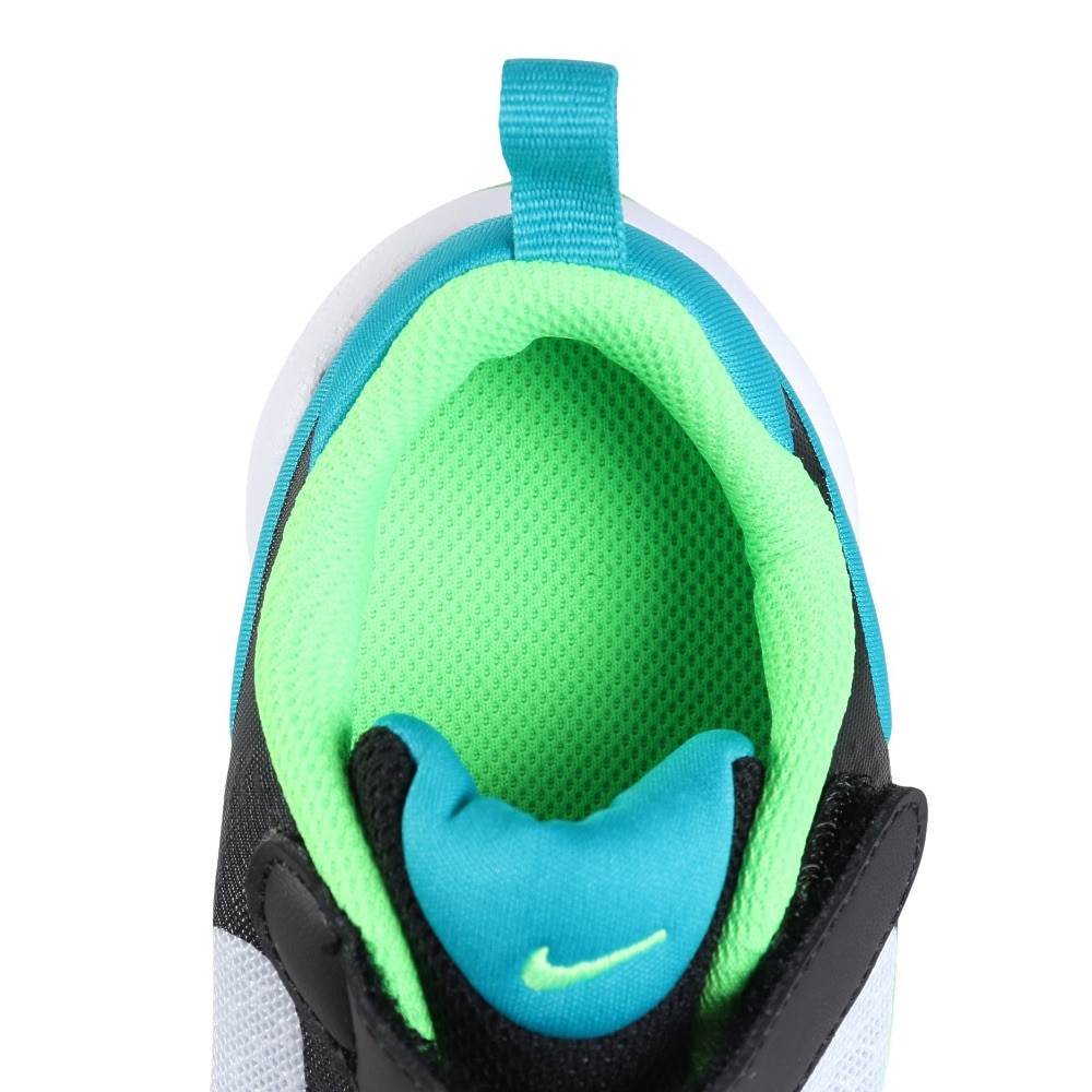 ナイキ（NIKE）（キッズ）ジュニア スポーツ シューズ レボリューション7PSV ブラック グリーン FB7690-005 ベルクロ ベルト付き スニーカー 面ファスナー 