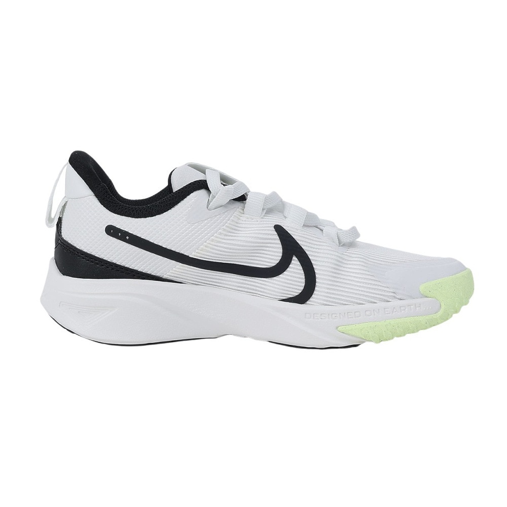 ナイキ（NIKE）（キッズ）ジュニア スポーツ シューズ スターランナー4 NN PS ホワイト ブラック DX7614-102 スニーカー 通学 運動靴 カジュアル クッション性