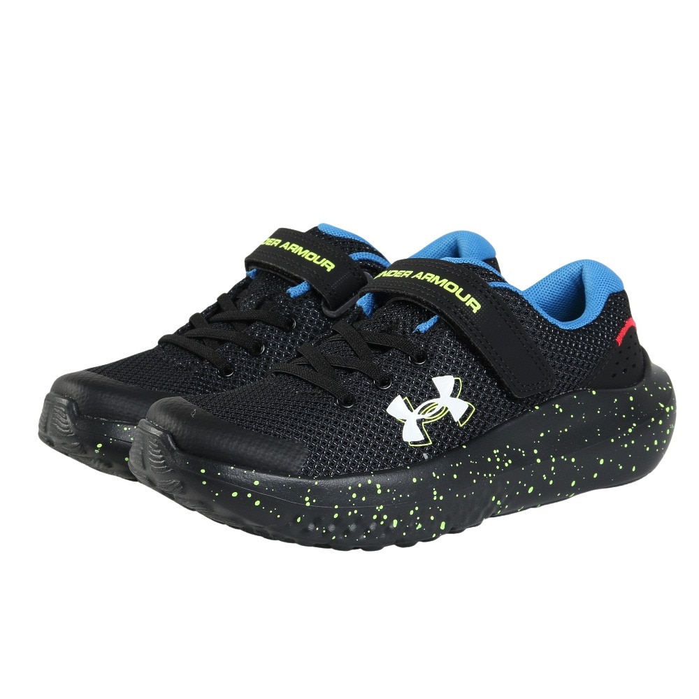 アンダーアーマー（UNDER ARMOUR）（キッズ）ジュニアスポーツシューズ ベルクロ ベルト付き スニーカー サージ4 AC 3027104 006