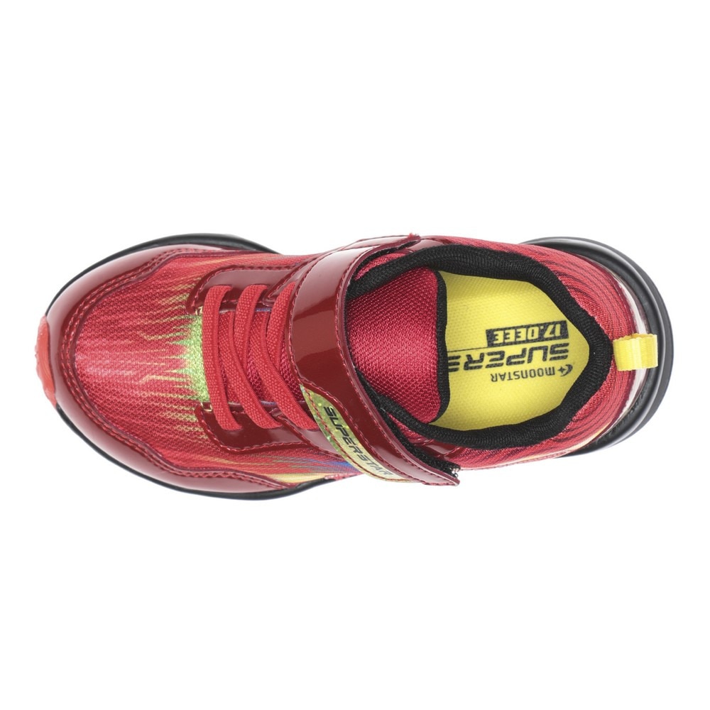 ムーンスター（MoonStar）（キッズ）ボーイズ ジュニア スポーツシューズ ベルクロ ベルト付き スニーカー SS K1223 3E レッド 12240122 運動靴