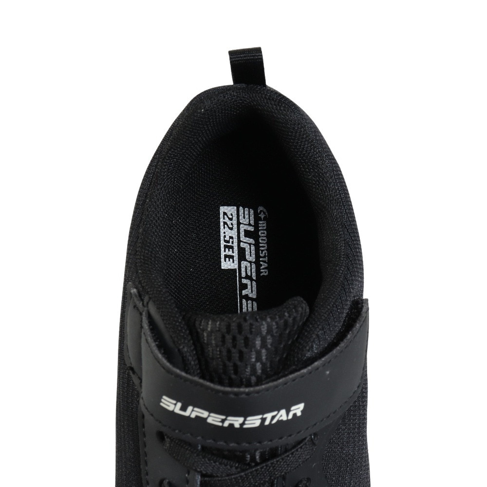 ムーンスター（MoonStar）（キッズ）ボーイズ ジュニア スポーツシューズ ベルクロ ベルト付き スニーカー SS J1224 ブラック 12240136 運動靴