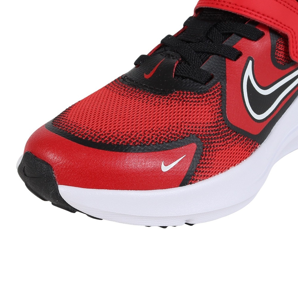 ナイキ（NIKE）（キッズ）ジュニア スポーツシューズ ベルクロ ベルト付き スニーカー コズミック ランナー レッド HM4400-601