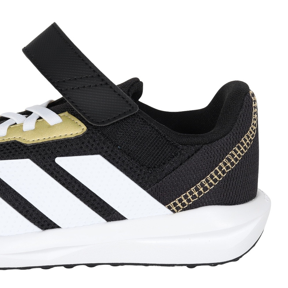 アディダス（adidas）（キッズ）ジュニア スポーツシューズ ベルクロ ベルト付き スニーカー アディダス ファイト キッズ ブラック JQ2555