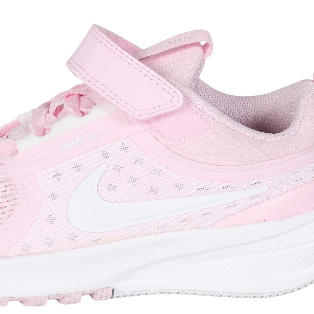 ナイキ（NIKE）（キッズ）ジュニアスポーツシューズ ベルクロ ベルト付き スニーカー スター ランナー 5 PS ピンク HF7005-600