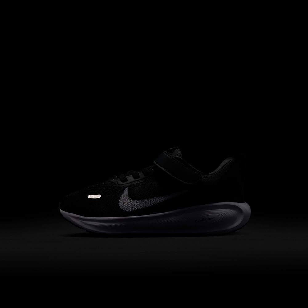 ナイキ（NIKE）（キッズ）ジュニアスポーツシューズ ベルクロ ベルト付き スニーカー ステラー ライド PSV ブラック HQ3267-001