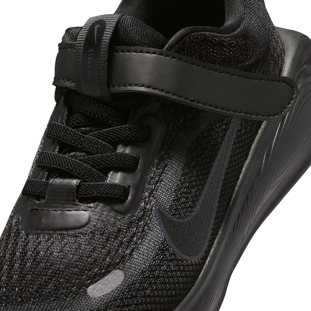 ナイキ（NIKE）（キッズ）ジュニアスポーツシューズ ベルクロ ベルト付き スニーカー ステラー ライド PSV ブラック HQ3267-002