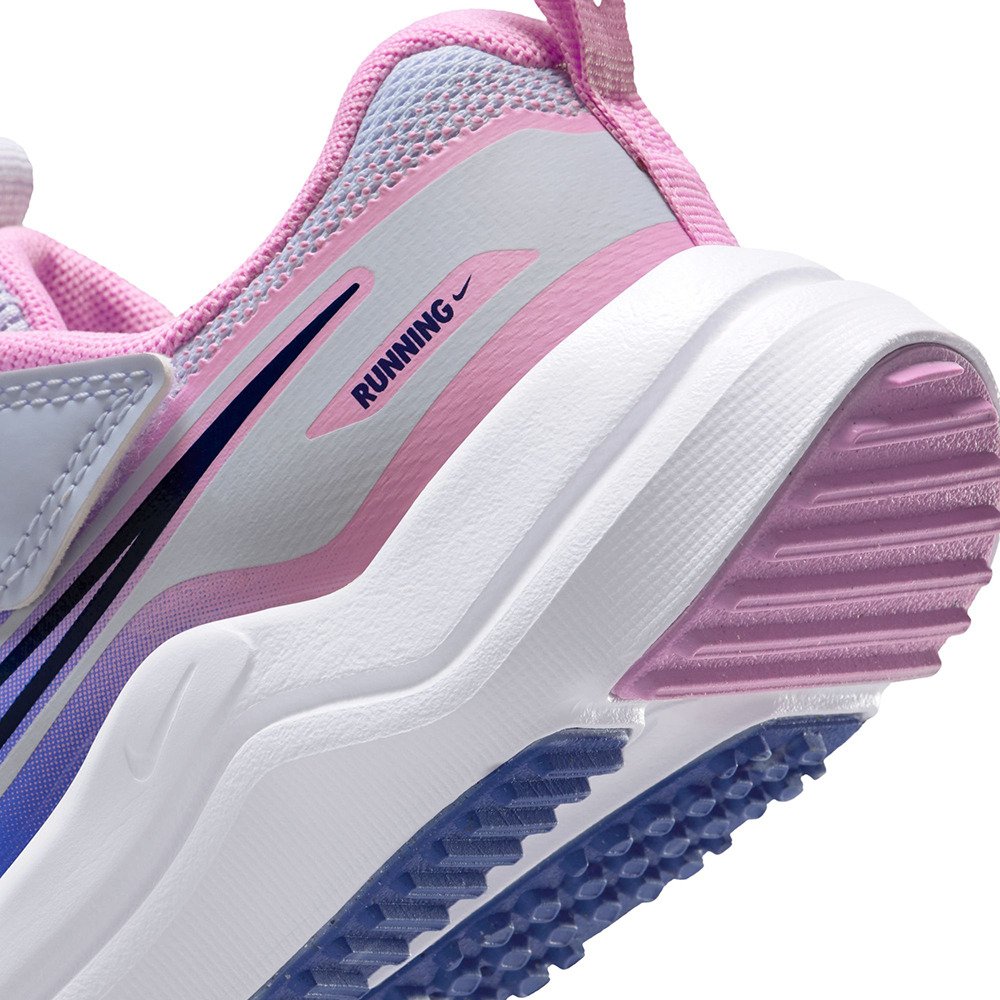 ナイキ（NIKE）（キッズ）ジュニアスポーツシューズ ベルクロ ベルト付き スニーカー コズミック ランナー PSV ネイビー ピンク HM4400-011