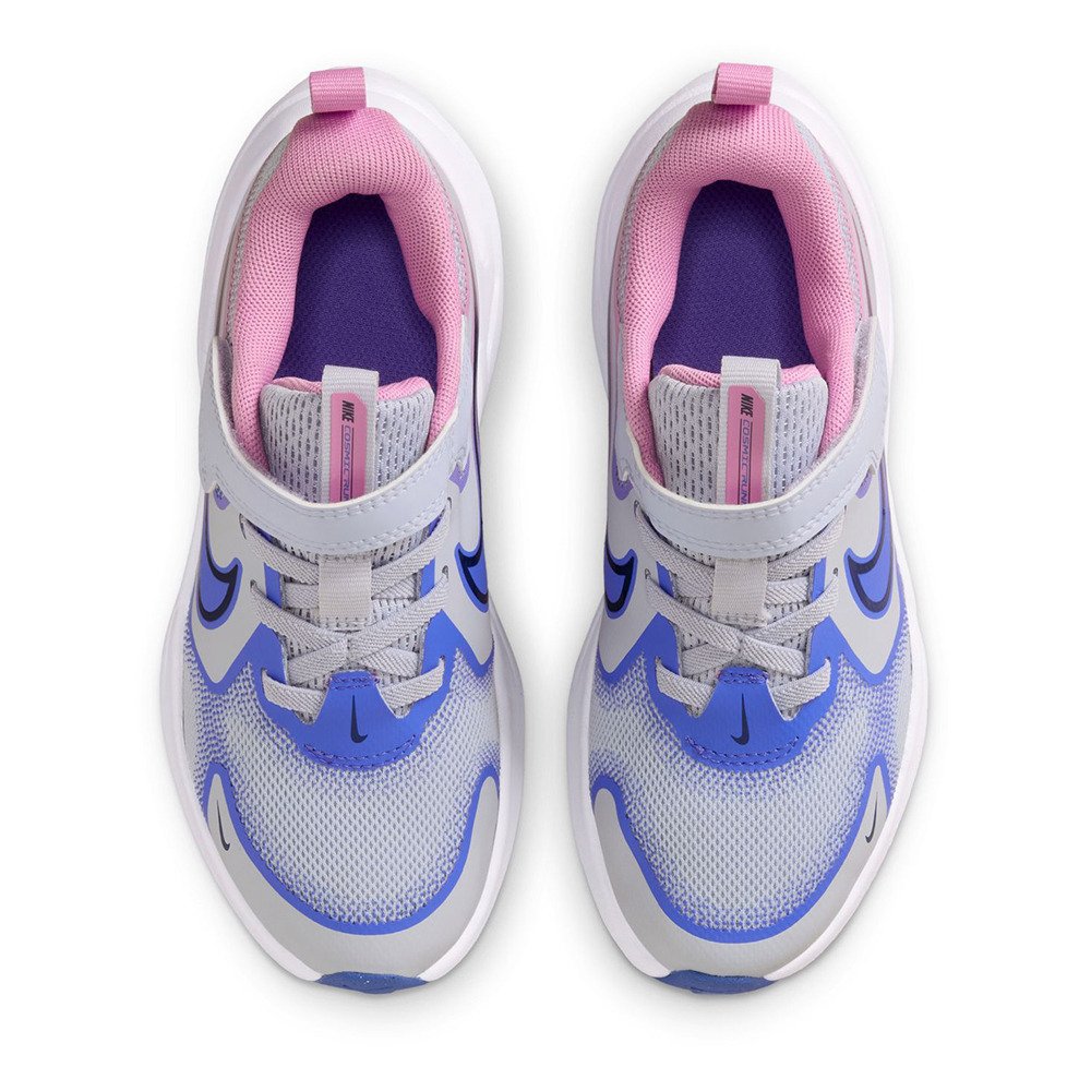 ナイキ（NIKE）（キッズ）ジュニアスポーツシューズ ベルクロ ベルト付き スニーカー コズミック ランナー PSV ネイビー ピンク HM4400-011