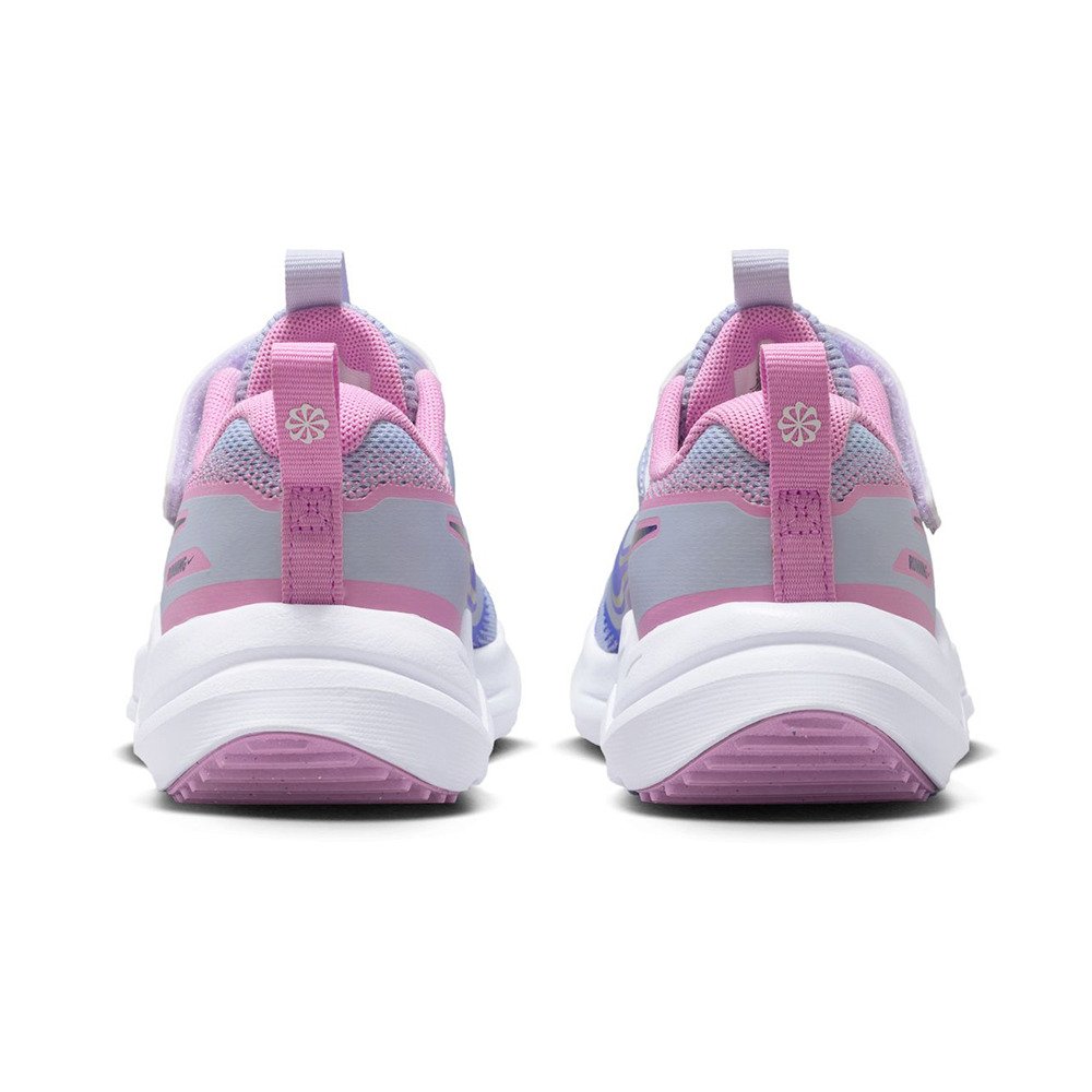 ナイキ（NIKE）（キッズ）ジュニアスポーツシューズ ベルクロ ベルト付き スニーカー コズミック ランナー PSV ネイビー ピンク HM4400-011