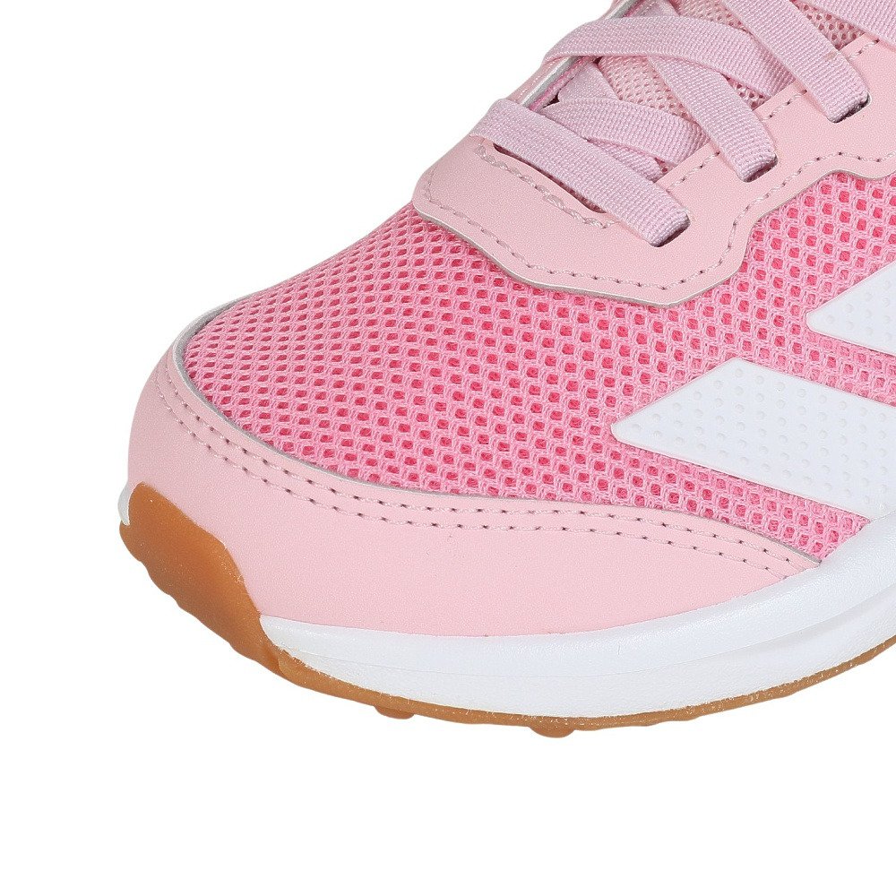 アディダス（adidas）（キッズ）ジュニア スポーツシューズ ベルクロ ベルト付き スニーカー ファイト EL K ピンク ホワイト NSZ68-JQ9516 シューズ