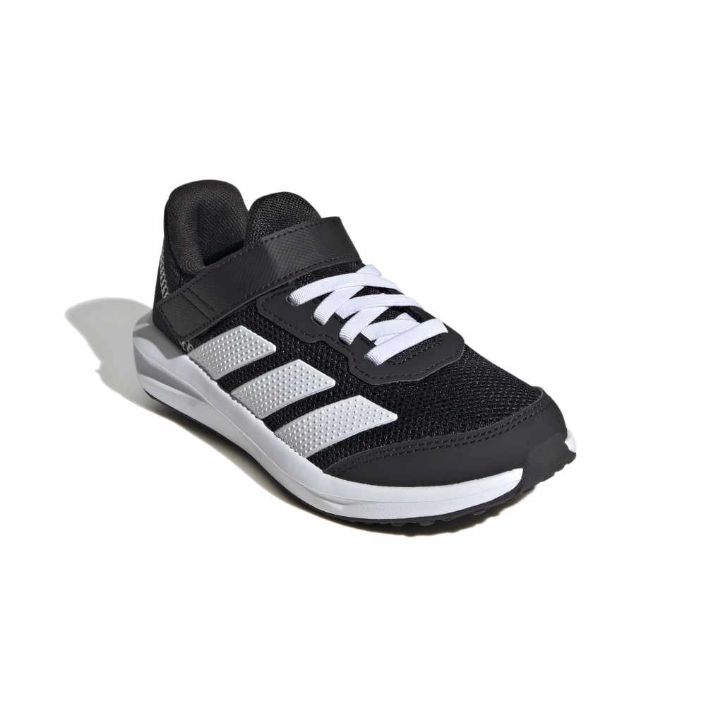 アディダス（adidas）（キッズ）ジュニア スポーツシューズ ベルクロ ベルト付き スニーカー ファイト EL K ブラック ホワイト NSZ68-JQ9517 シューズ