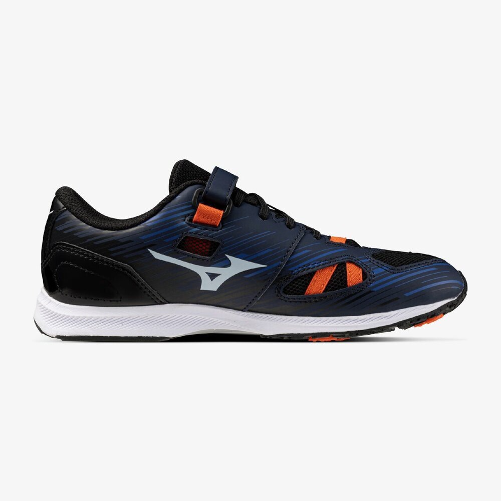 ミズノ（MIZUNO）（キッズ）ジュニアスポーツシューズ ベルクロ ベルト付き スニーカー スピードマッハ 3 ネイビー ホワイト K1GC255211