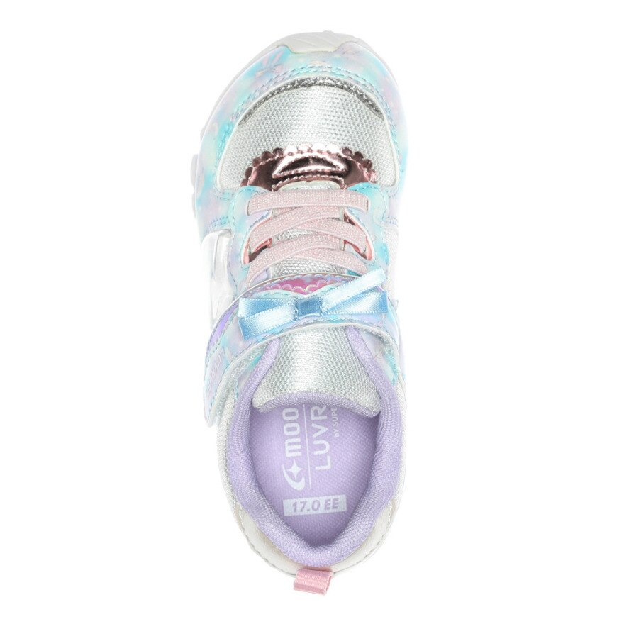 ムーンスター（MoonStar）（キッズ）ジュニアスポーツシューズ ベルクロ ベルト付き スニーカー LV1121WS 12296818