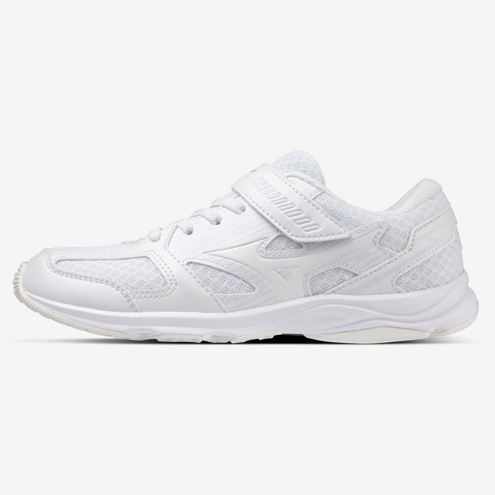 ミズノ（MIZUNO）（キッズ）ジュニアスポーツシューズ スピードスタッズ 3 ホワイト K1GC234201 スニーカー ベルクロ ベルト付き 運動会 登校