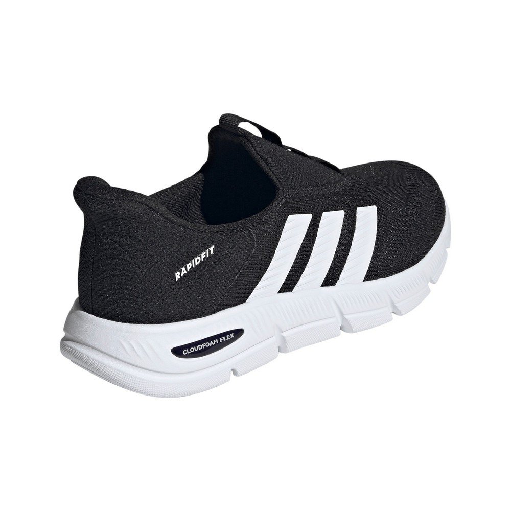 アディダス（adidas）（メンズ）スニーカー ウォーキングシューズ クラウドフォーム フレックス ラウンジ ラピッドフィット ブラック ホワイト ONE22-HQ2568 