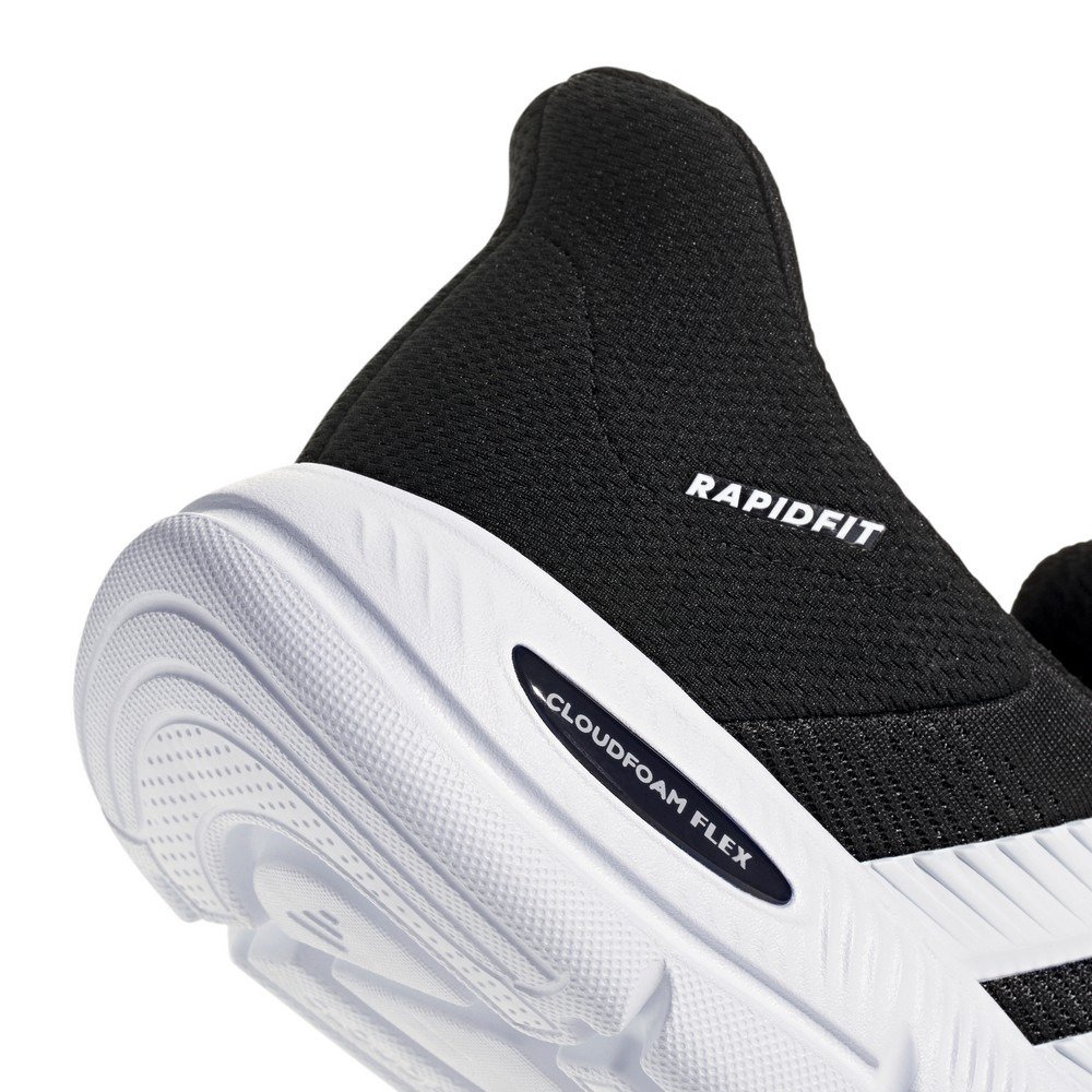 アディダス（adidas）（メンズ）スニーカー ウォーキングシューズ クラウドフォーム フレックス ラウンジ ラピッドフィット ブラック ホワイト ONE22-HQ2568 