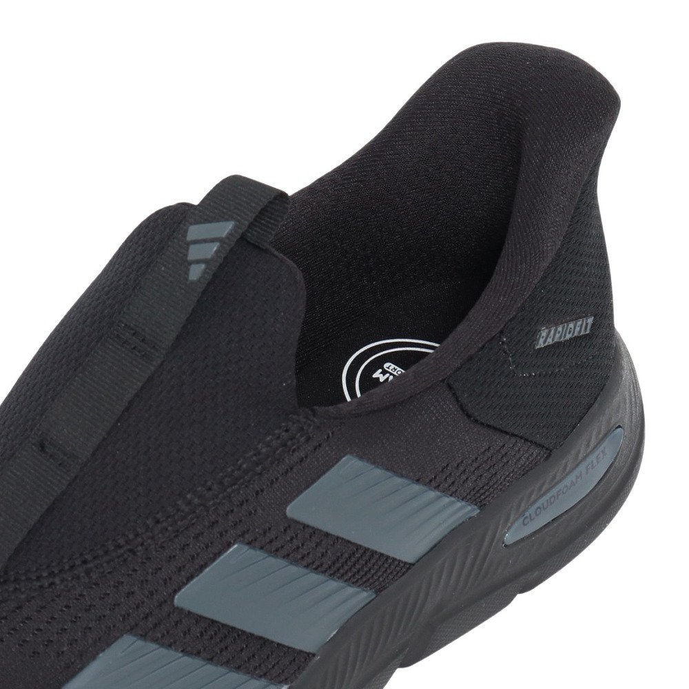 アディダス（adidas）（メンズ）スニーカー ウォーキングシューズ クラウドフォーム フレックス ラウンジ ラピッドフィット ブラック ONE22-HQ2569
