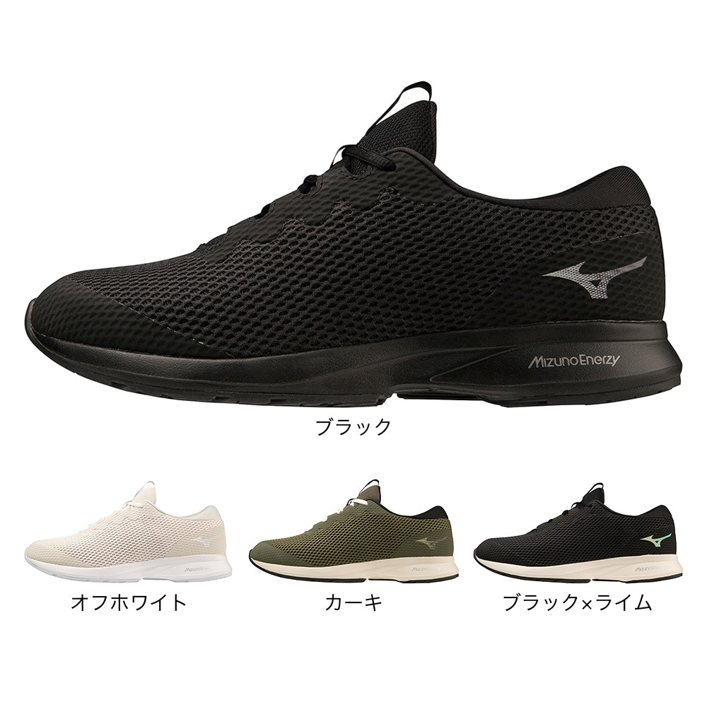 ミズノ（MIZUNO）（メンズ、レディース）カジュアルシューズ ME-03 II ブラック B1GE230108 スニーカー 抗菌防臭 ウォーキング