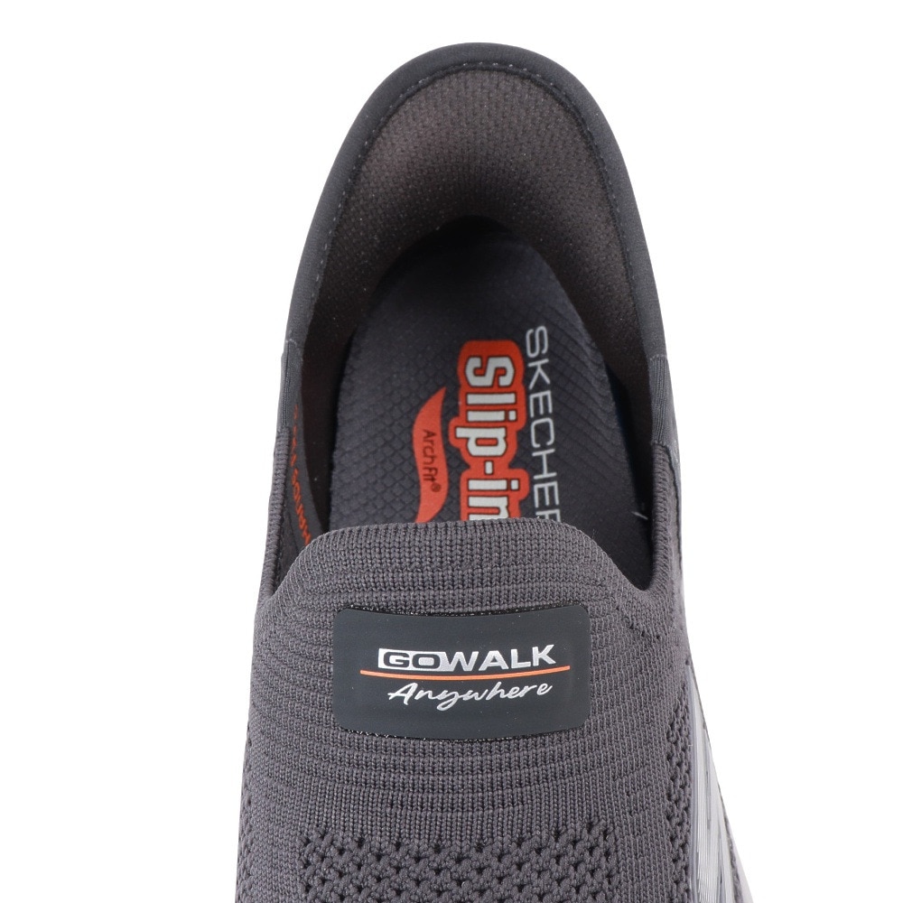 スケッチャーズ（SKECHERS）（メンズ）ウォーキングシューズ スリップインズ ゴーウォーク エニーウェア グレー 216301-CHAR スニーカー 通気性 ハンズフリー