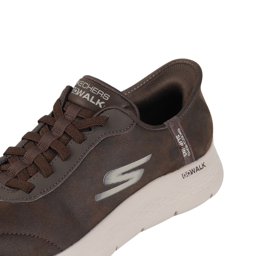 スケッチャーズ（SKECHERS）（メンズ）ウォーキングシューズ スリップインズ ゴーウォーク フレックス SM ブラウン 216326-BRN スニーカー ハンズフリー