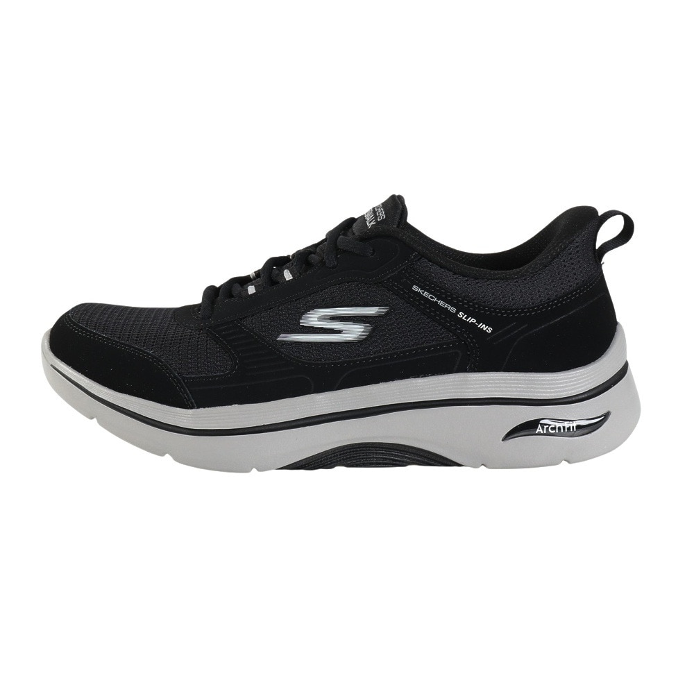 スケッチャーズ（SKECHERS）（メンズ）ウォーキングシューズ スリップインズ ゴーウォーク アーチフィット 2.0 ブラック 216650-BKGY スニーカー ハンズフリー