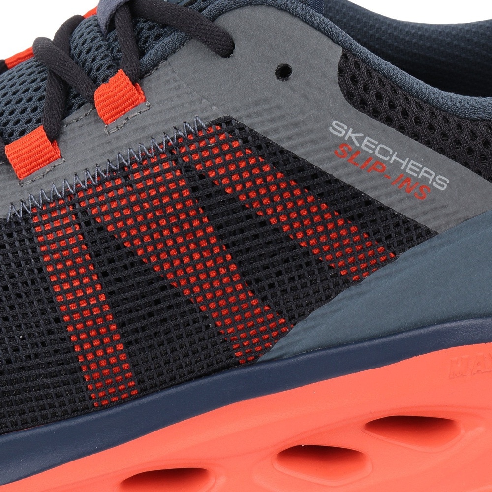スケッチャーズ（SKECHERS）（メンズ）ウォーキングシューズ マックスクッショニング グライドステップ ネイビー オレンジ 220422-NVOR