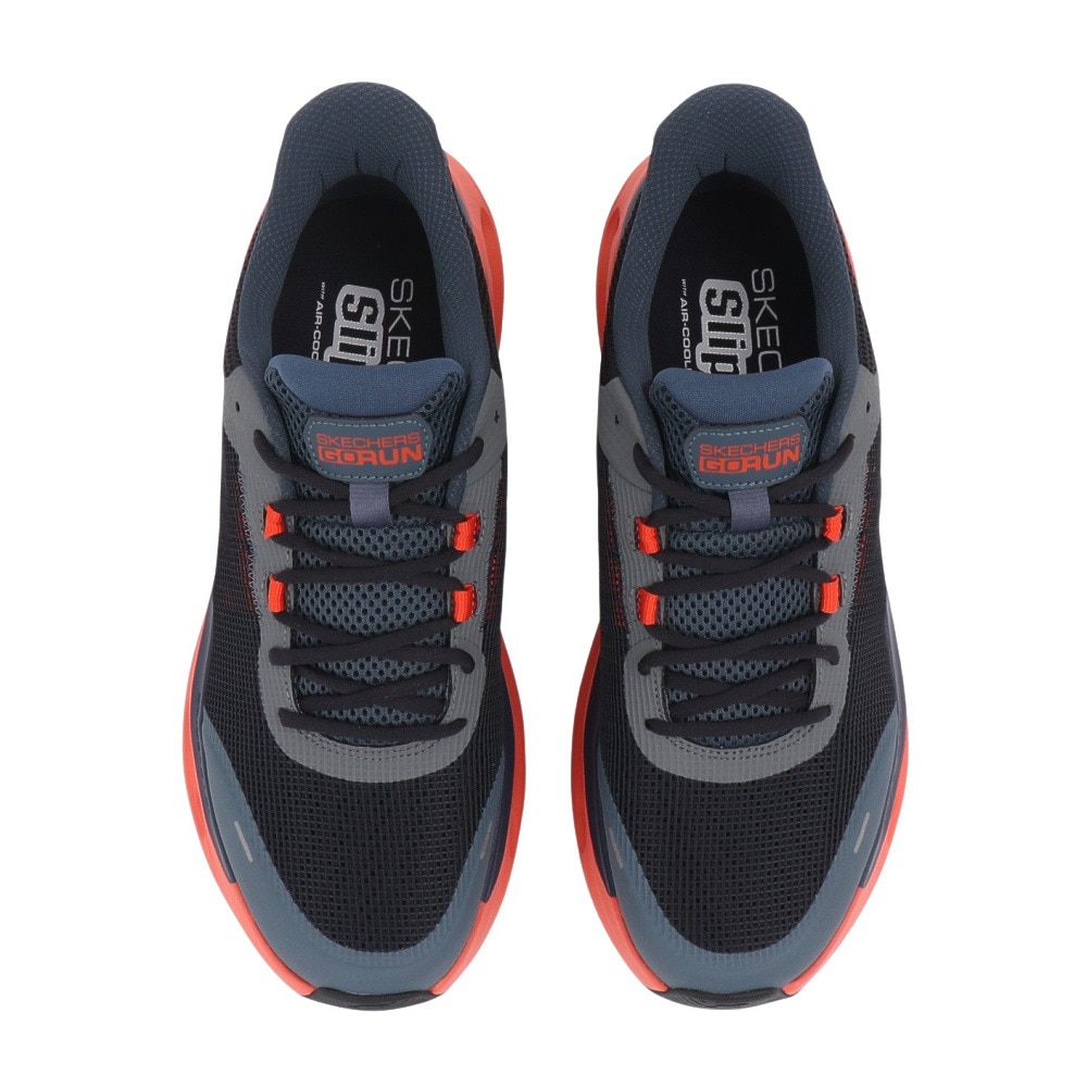 スケッチャーズ（SKECHERS）（メンズ）ウォーキングシューズ マックスクッショニング グライドステップ ネイビー オレンジ 220422-NVOR